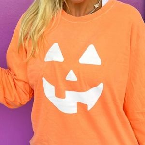 Pumpkin Long Sleeve Tee - XL